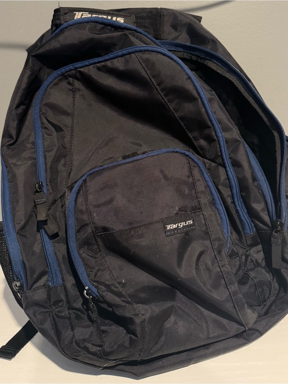 Targus Black Backpack with Navy Trim